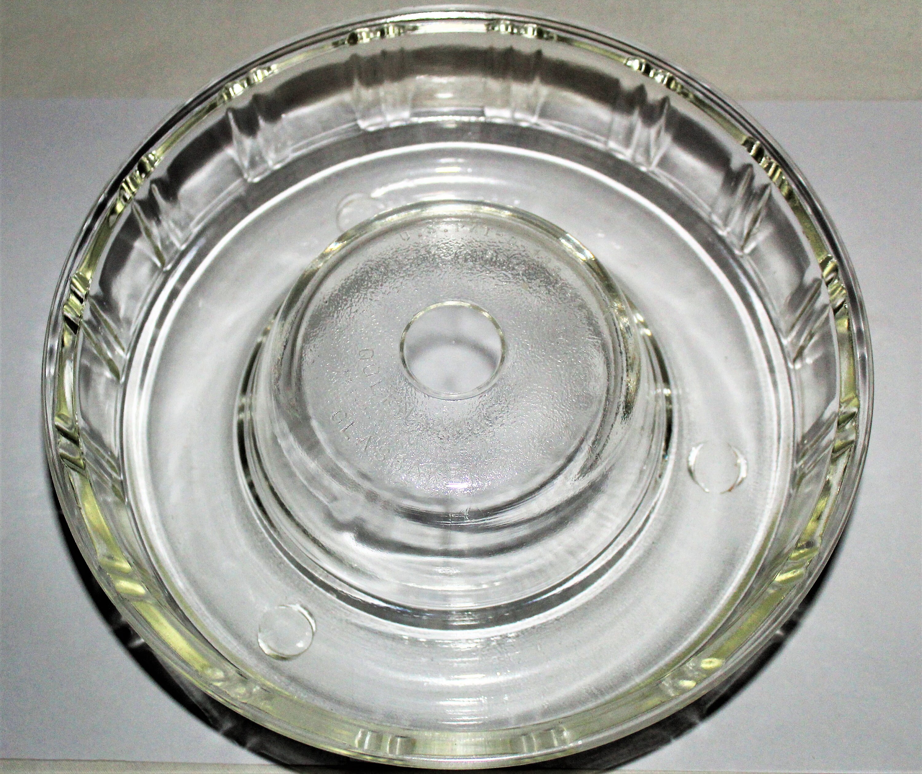 Vintage Clear Glass Bundt Pan V3625 