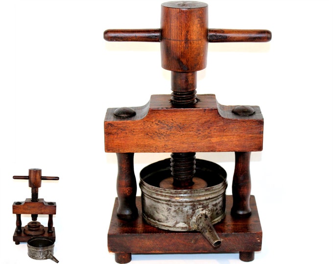 Antique 19th Century Wooden Olive Press, Fruit Press, Oil Press