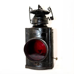 Rare Antique Railroad Crossing Lantern, New York Central Lines, Railroad Memorabilia