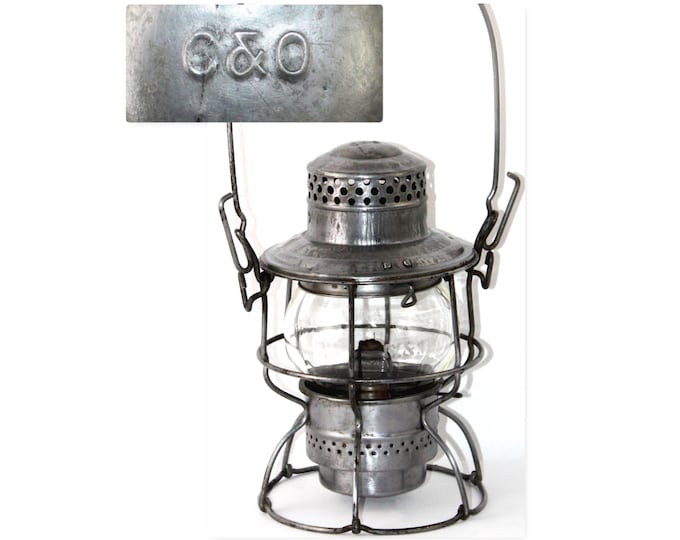 1944 Chesapeake & Ohio Railroad Lantern, C and O Railroad, Railroad Memorabilia