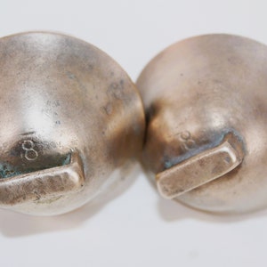 Two Antique Sleigh Bells, Solid Brass image 3