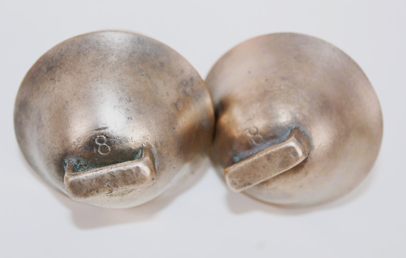 Two Antique Sleigh Bells, Solid Brass image 3