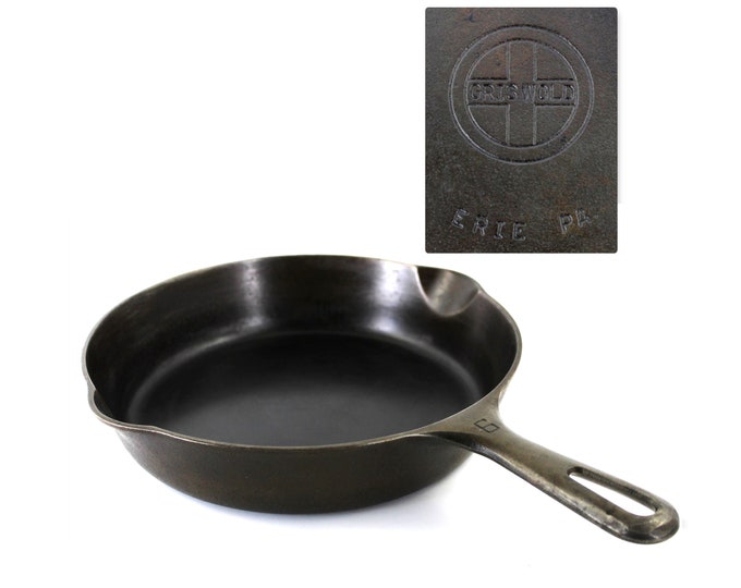 Griswold Cast Iron Skillet #6, Small Block Logo, 699 W