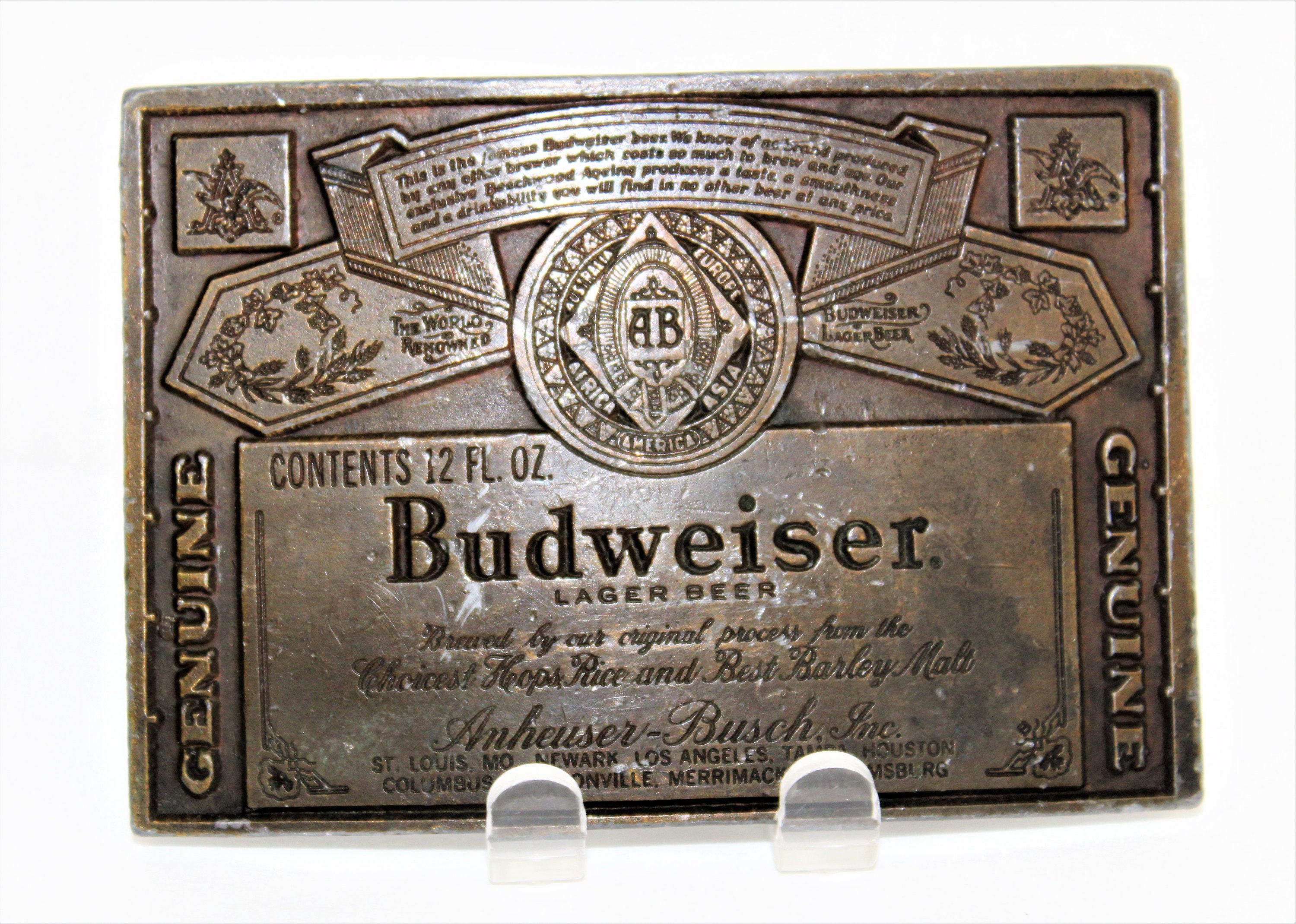 Anheuser busch belt buckle discount