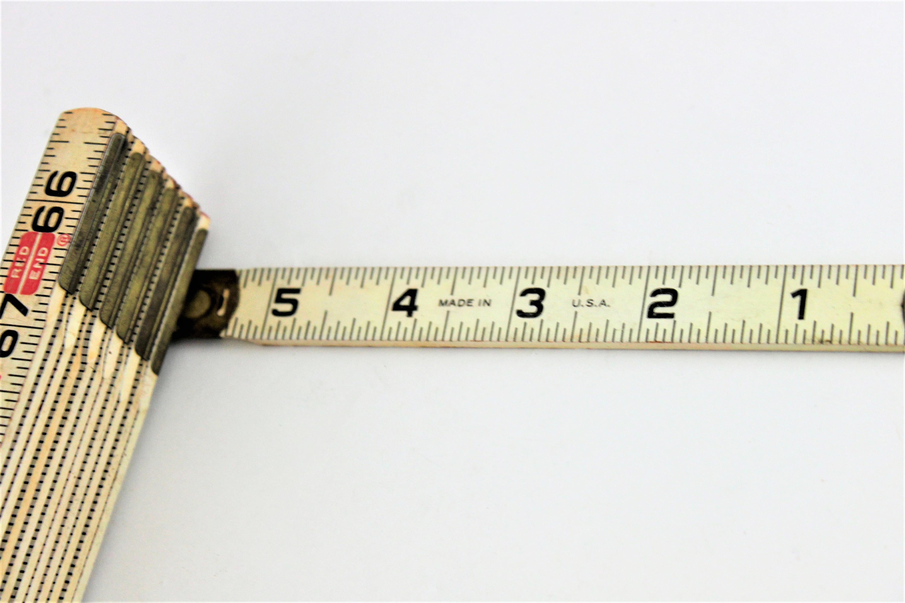 Vintage Lufkin Two Way 966 Folding Wood Rule, Folding 72” Wood