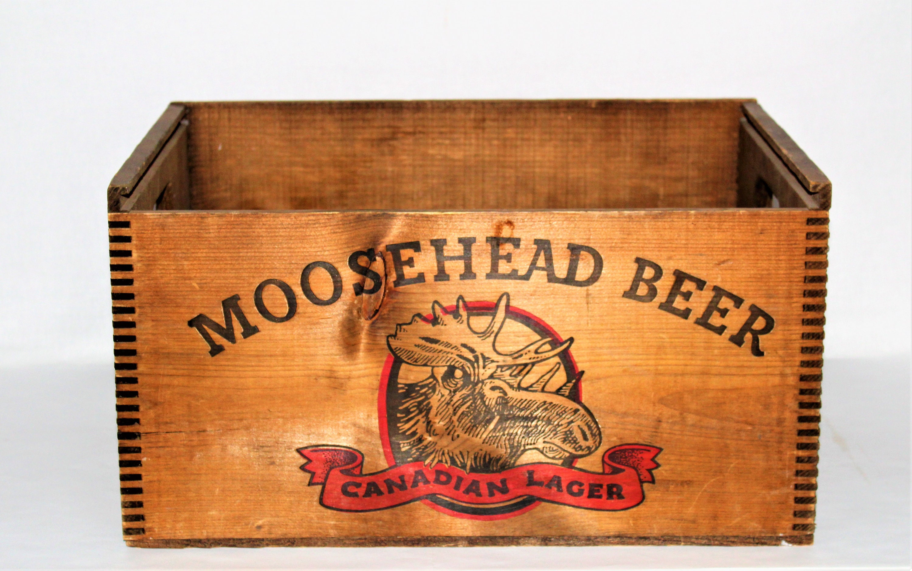 Vintage Breweriana / Moosehead Beer / Wood Crate / Storage Crate