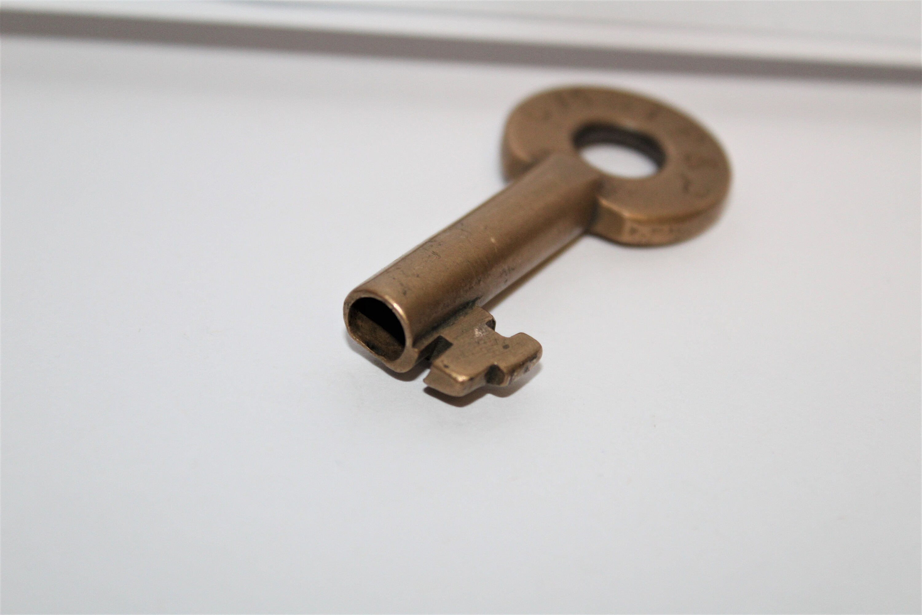 Adlake Brass Barrel Key, C M ST P & P, Chicago, Milwaukee, St. Paul and