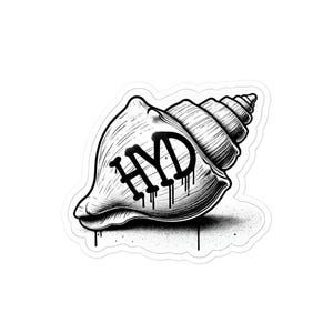 HYD Conch Shell Sticker | Graffiti Beach Vinyl Decal