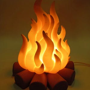 Campfire-style lamp for home decor, LED light for fireplace decor, Campfire Night Light Flame