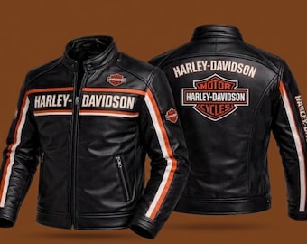 Chaquetas de cuero Harley Davidson, chaquetas de carreras para motociclistas Harley, chaquetas de motociclista para hombre, chaquetas de cuero negras Harley, chaquetas de motociclista HD, chaquetas de moto