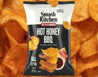 Papas fritas Smash Kitchen Hot Honey BBQ sin OGM, 170 g