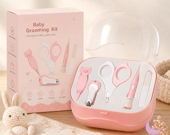 Baby Grooming Kit I Newborn Care Set | Infant Nail Clipper & Scissors Kit | Baby Healthcare Essentials | Newborn Gift Set | Baby Shower Gift