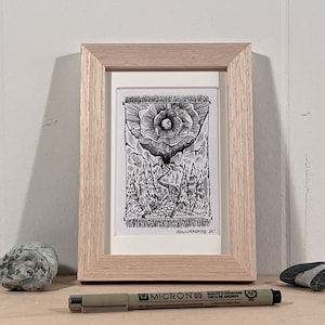 Path - Inktober 2023 - original framed drawing