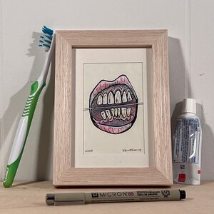 Sparkle - Inktober 2023 - original framed drawing
