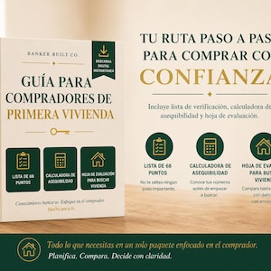 Guide pour acheter votre première maison | Liste de 68 étapes pour acheter Vivienda | Télécharger le PDF numérique en espagnol