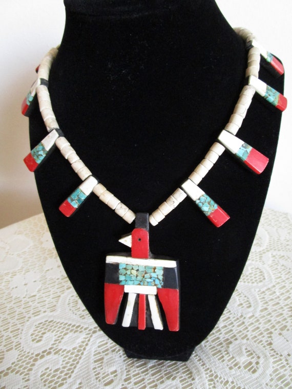 Santo Domingo Depression Era Thunderbird Necklace