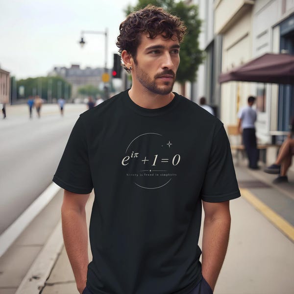 Euler's Identity T-Shirt, Noteworthy Math Equation, Math Teacher Gift, STEM Apparel