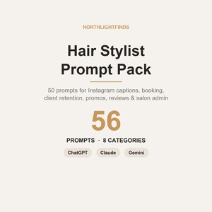 Hair Stylist AI Prompt Paket | Salon Marketing, Buchung, Kundenbindung (Digitaler Download)