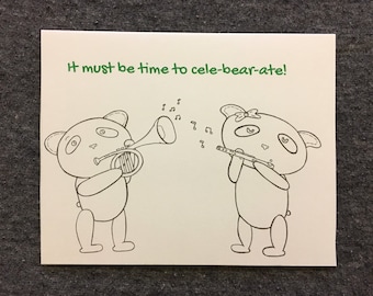 Cele-Bear-Ate: 4x6 Card