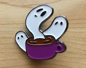 Spooky Coffee - Ghost Cafe Enamel Pin