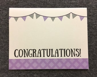 Congratulations: 4x6 Card