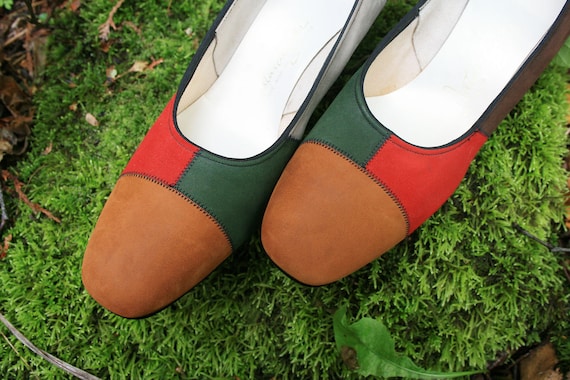 Vintage Multicolored Shoes 9.5 N, Vintage Suede Sh