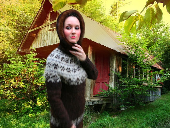 Vintage Hand Knit Sweater Set, Vintage Shetland Sw