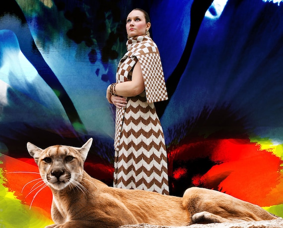 Vintage Maxi Dress Vintage Hand Knit Dress
