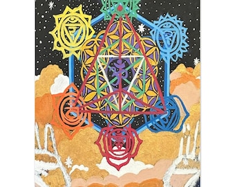 The Creator's Breath | Scared Geometry | Premium Matte Paper Poster with Hanger