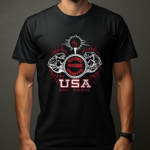 NPC Bodybuilding T-Shirt, USA Physique Tee, Gym Lover Gift, Bodybuilder Apparel, Weightlifting Shirt, National Physique Committee TShirt