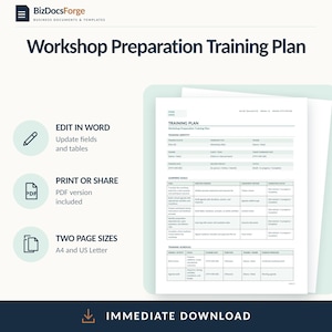 Förberedelseplan för workshop | Ifyllbar mall för konsultation och coachning