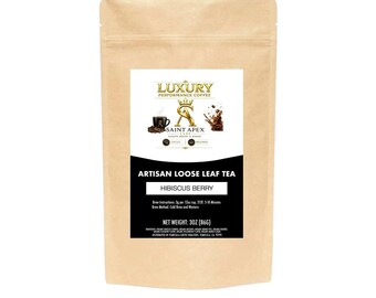Organic Hibiscus Berry Tea Flavored With Blueberry Mango Passionfruit Rooibos
