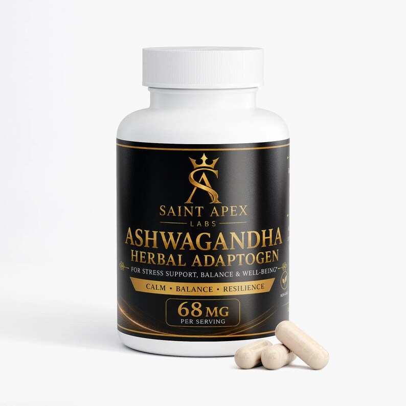 Ashwagandha Herbal Adaptogen Supplement For Stress Support And Wellness by Supliful