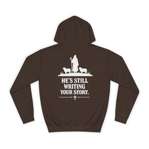 God Is Not Finished Hoodie | Christian Shepherd Design, Inspirational Faith Apparel | Faith based | Christianity image 6