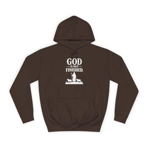 God Is Not Finished Hoodie | Christian Shepherd Design, Inspirational Faith Apparel | Faith based | Christianity image 5