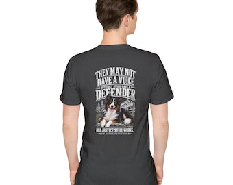Maglietta da uomo TRY ME Pet Defender / Potrebbero non avere voce / Maglietta per la protezione dei cani