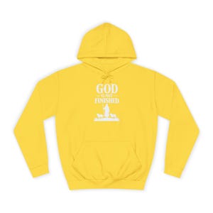 God Is Not Finished Hoodie | Christian Shepherd Design, Inspirational Faith Apparel | Faith based | Christianity image 7