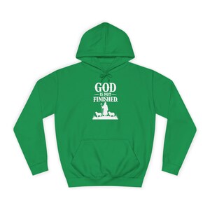 God Is Not Finished Hoodie | Christian Shepherd Design, Inspirational Faith Apparel | Faith based | Christianity image 15