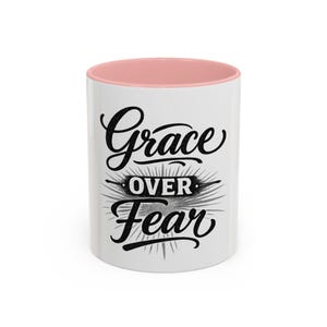 Grace Over Fear Coffee Mug | 11oz or 15oz Accent Mug/ Christian Faith/ god's love/ Faith/ Bravery/ Lord's protection afbeelding 13