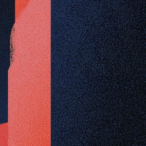 Close-up detail of the Balcony Figures Languid giclée print