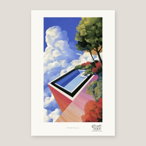 Full view of the Ultraviolet Dreamscape print with its white gallery margin