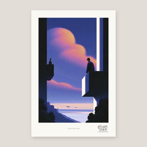 Full view of the Uniform Balcony Vigil print with its white gallery margin