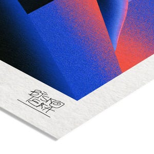 Close-up of the printed signature on the fine-art giclée paper of the Golden Serenity print