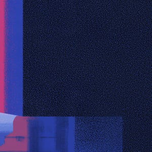 Close-up detail of the Balcony Men Stillness giclée print