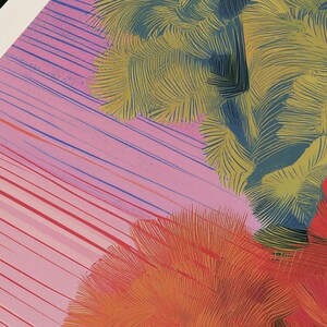 Close-up detail of the Ultraviolet Dreamscape giclée print