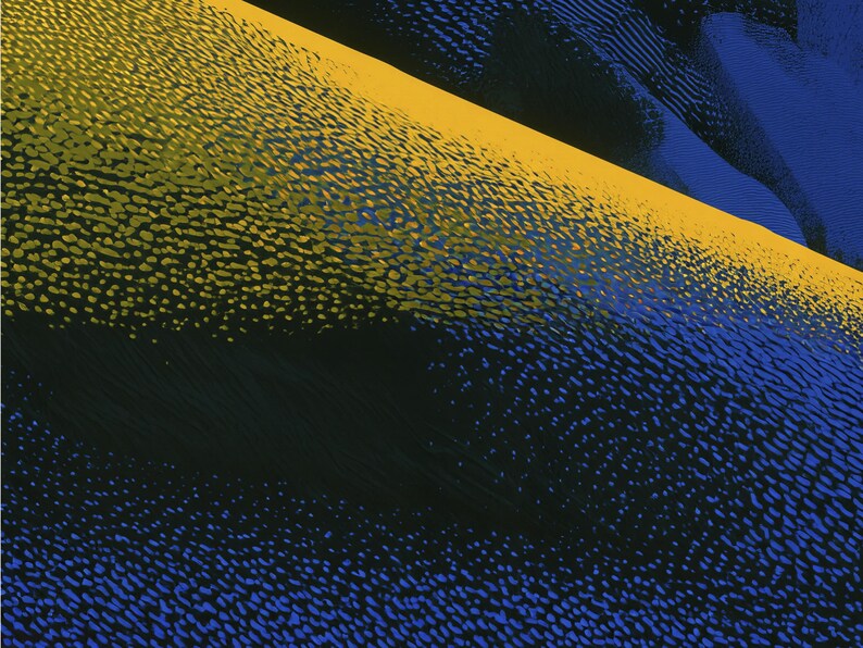 Close-up detail of the Floral Light Passage giclée print