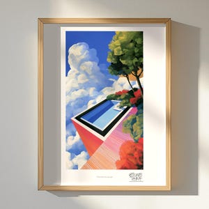 Ultraviolet Dreamscape art print, framed, in a second room setting