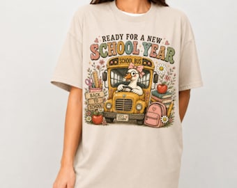 Camiseta Gildan Ready For A New School Year Goose Teacher Back To School
