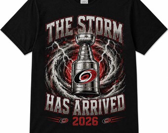 Camiseta de los Carolina Hurricanes, campeones de la Copa Stanley 2026, La tormenta ha llegado.