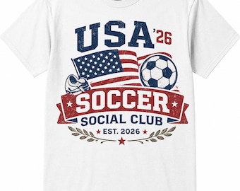 USA Soccer Social Club Shirt, World Cup 2026 Soccer Tee, Team USA Soccer Fan Shirt, American Game Day Gift